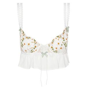 FOR LOVE & LEMONS Tossed Daisy Draped Bra